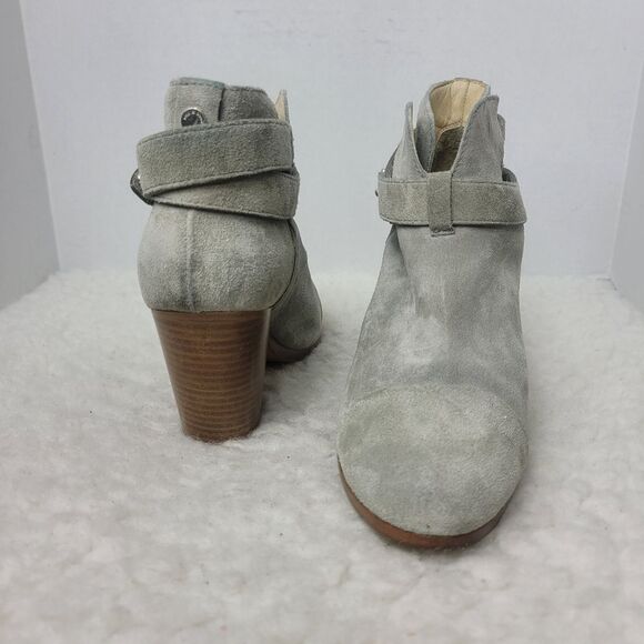 Rag & Bone Harrow Women's Boots  Size 9.5 Gray Suede  Ankle Bootie Italy Made - Picture 6 of 11